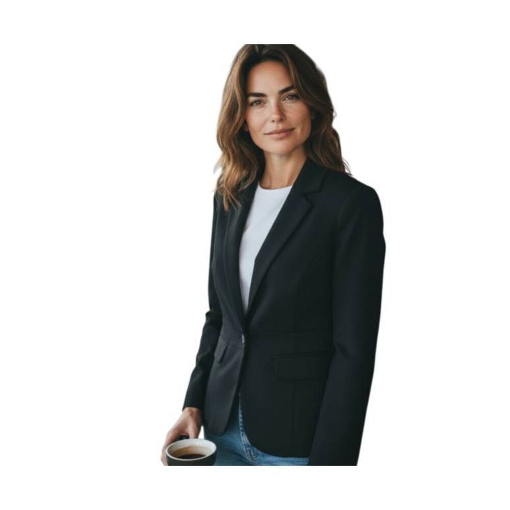 TEX BY MAX AZARIA BLACK BLAZER SZ.6 EUC.